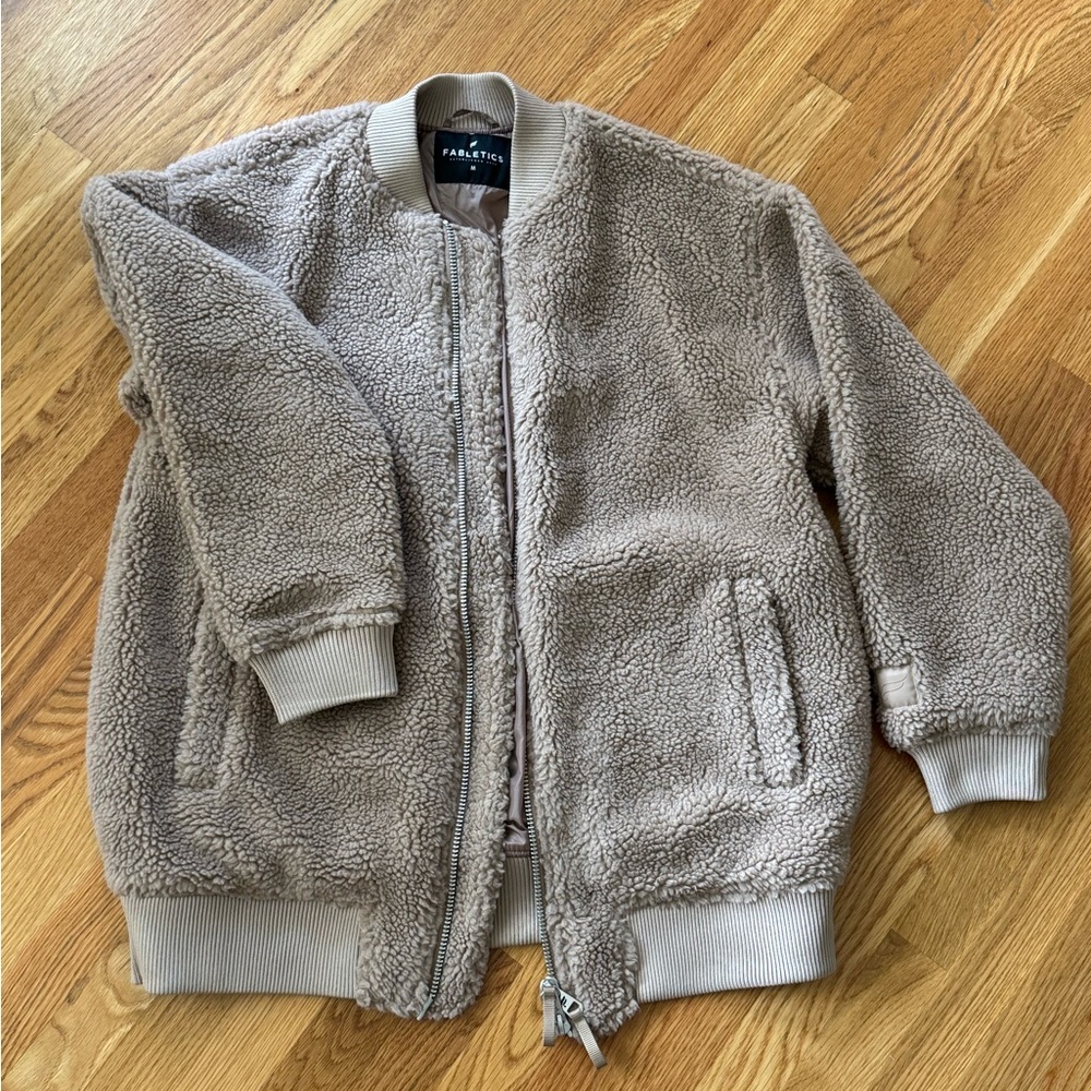 Fabletics Tan Bomber Jacket